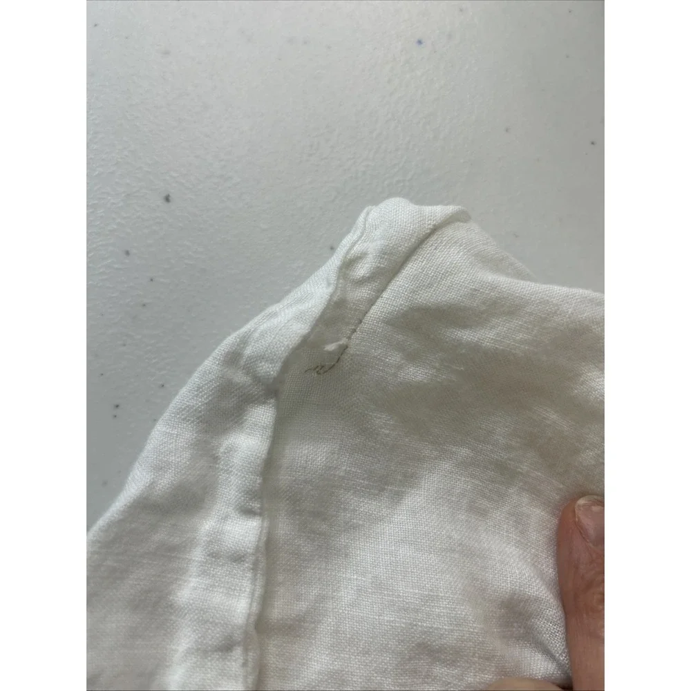Brooklinen 100% Linen King 4 pc Sheet set White genty Used